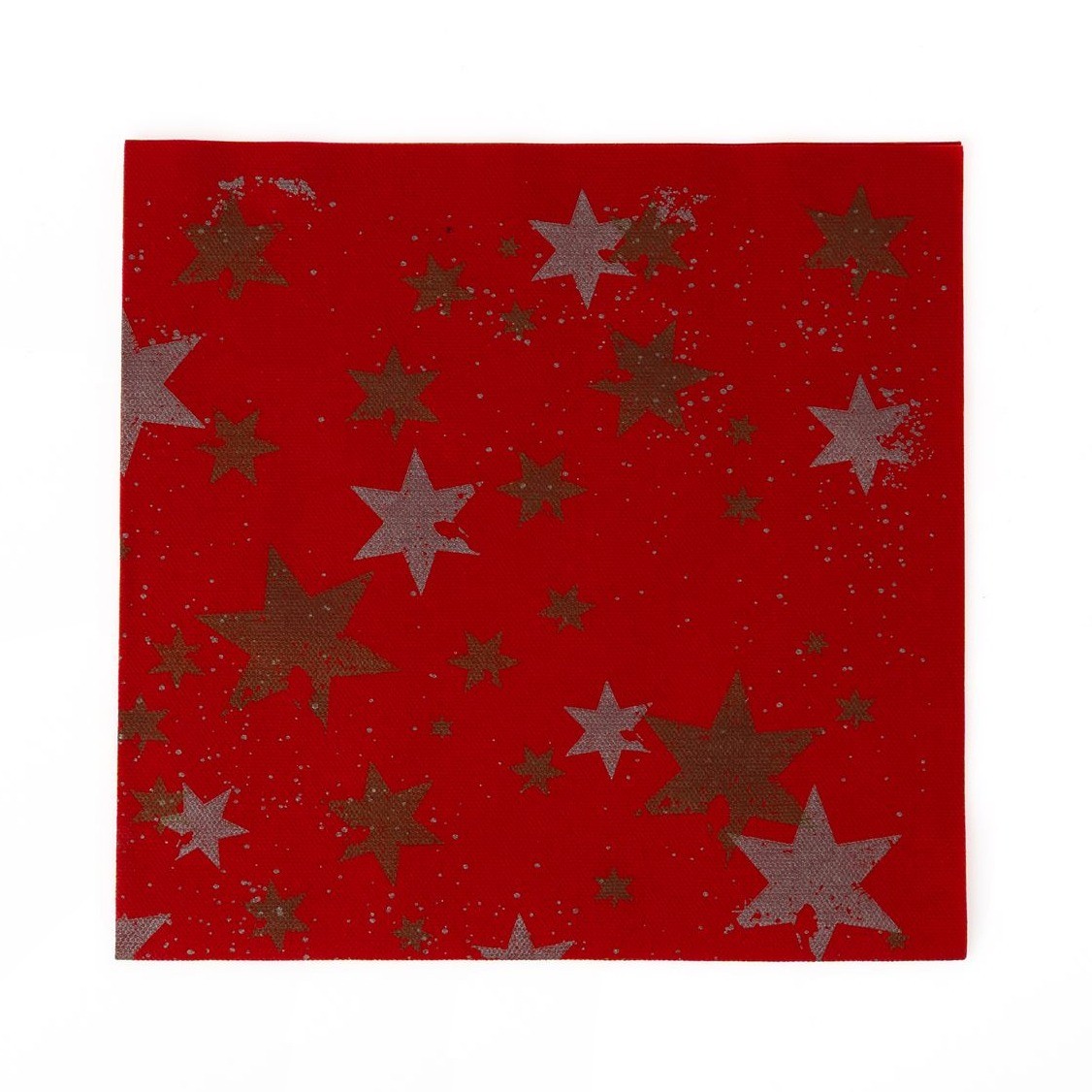 Red Airlaid napkin with starry night pattern