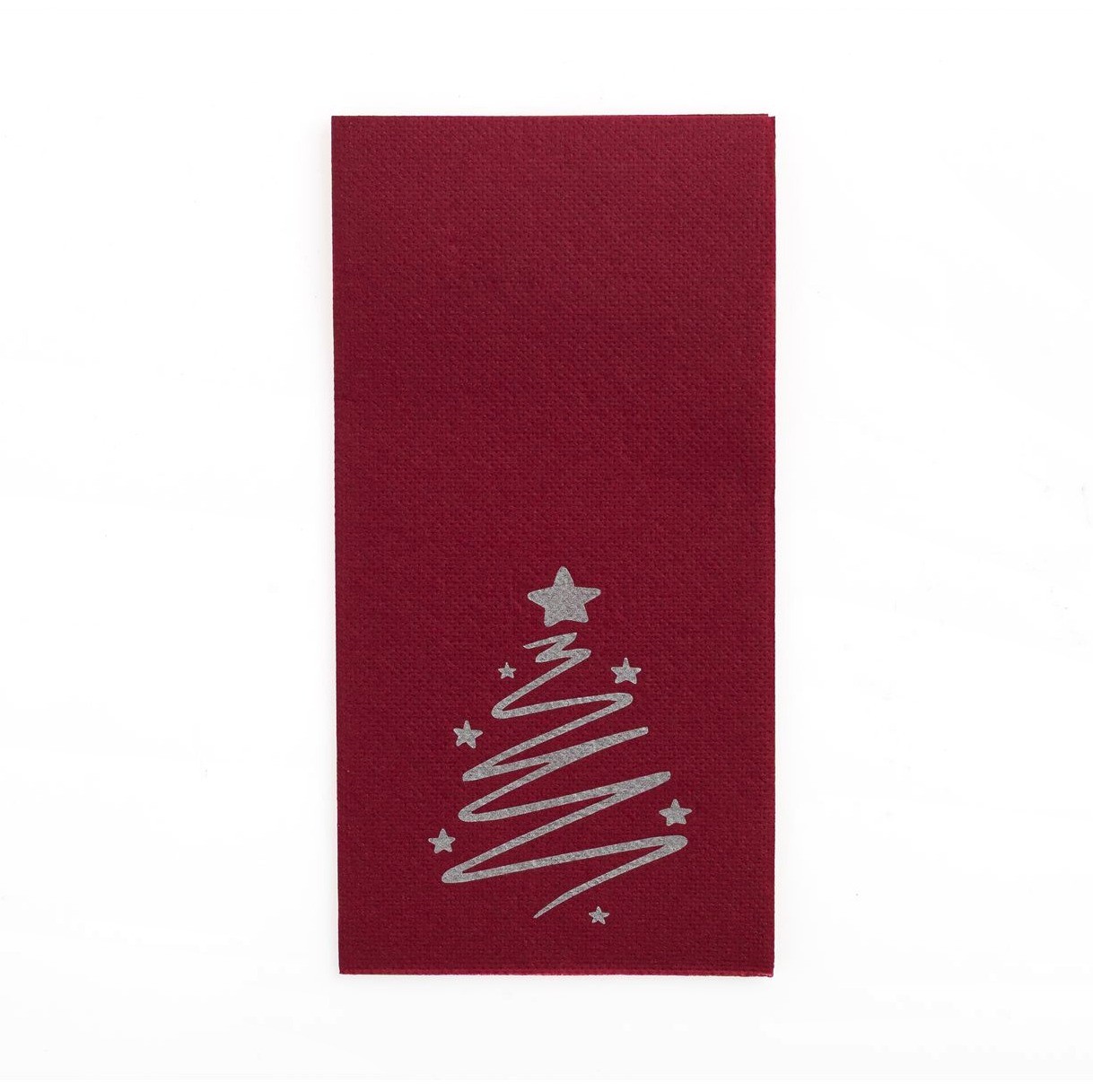 Bordeaux Soft Point napkin, Elegant Christmas Tree design, 39x38 cm Bookfold 1/8