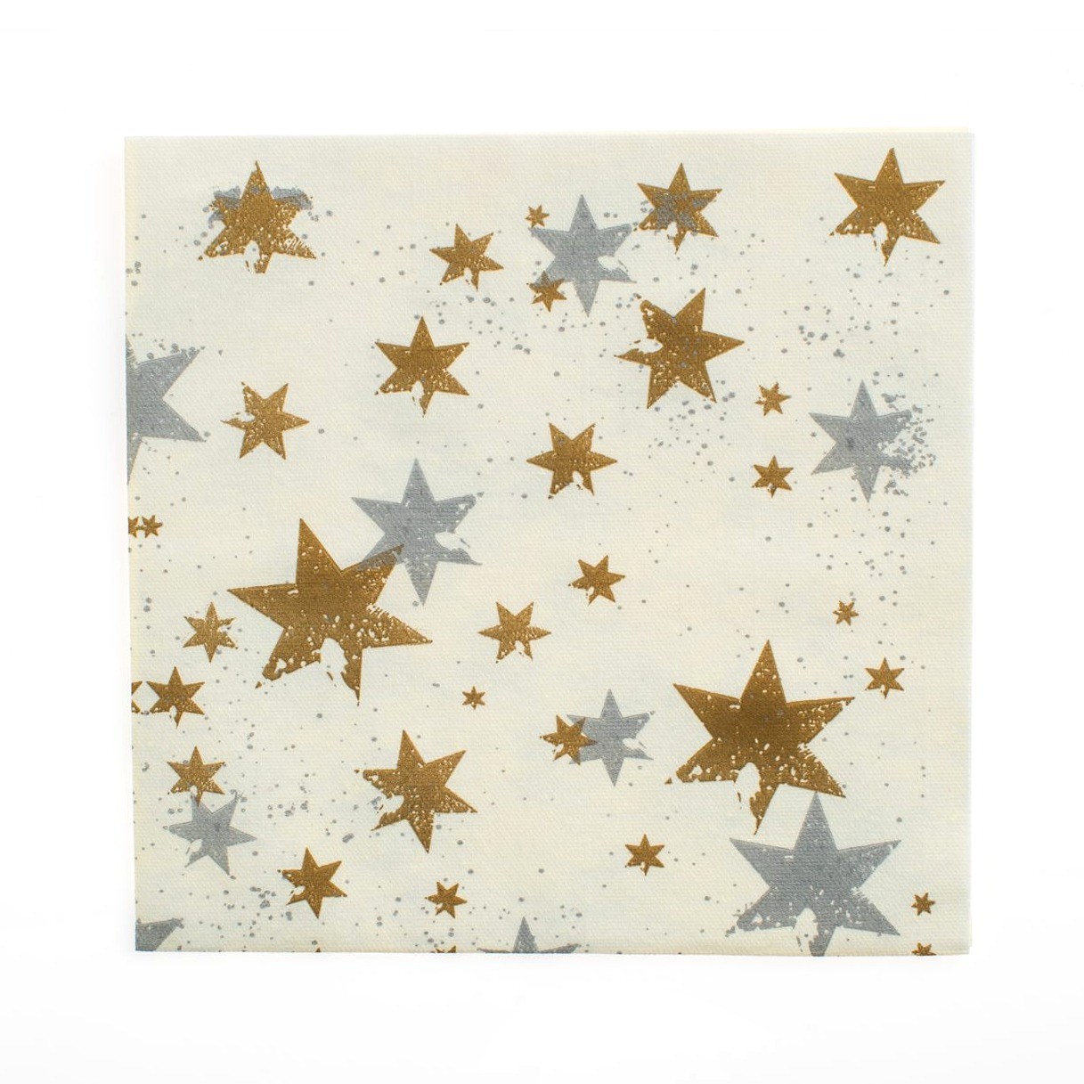 Cream Airlaid napkin, Elegant Stars design