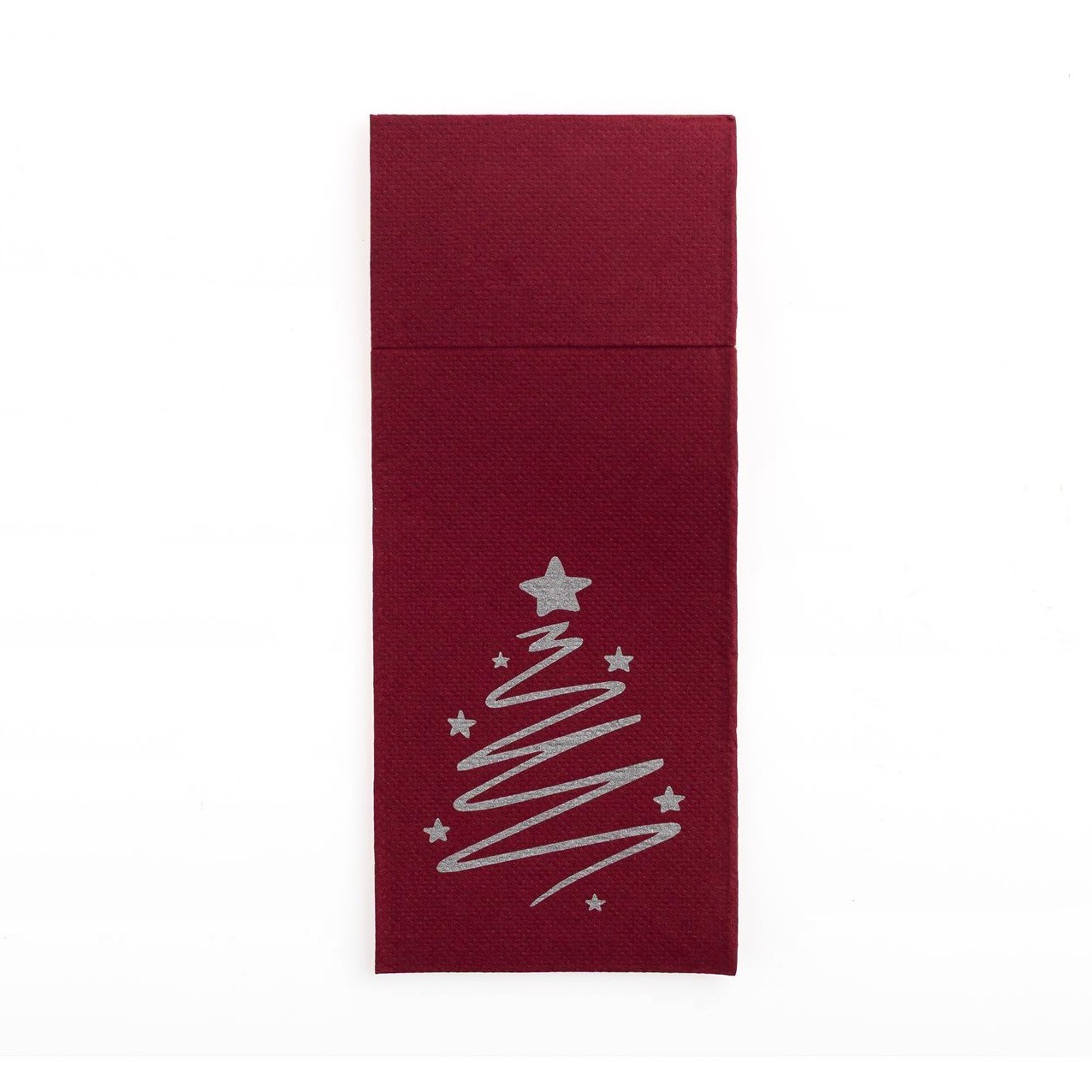 Bordeaux Soft Point napkin, Elegant Christmas Tree design, 32x38 cm Cutlery pocket