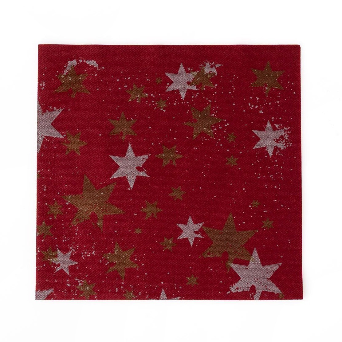 Bordeaux Airlaid napkin, Elegant Stars design, 40x40 cm